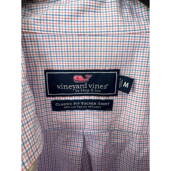 Vineyard Vines Tucker Shirt Size Medium Plaid Button Front Classic Fit Business - Picture 4 of 7